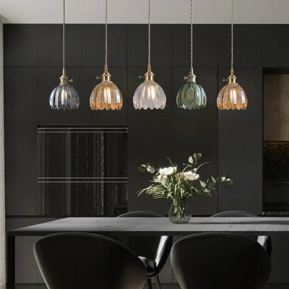 Elegante Hanglamp van Glas voor Eettafel en Woonkamer – Dimbare LED Verlichting met Bloemvormige Schaduw 4