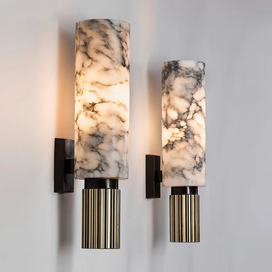 Elegante Marmeren Wandlamp met Zachte Verlichting voor Moderne Interieurs - Muurlamp voor Slaapkamers en Gangen 0