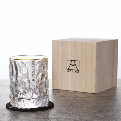 Elegante Whiskey Glazen Set met Geometrisch Ontwerp en Houten Geschenkdoos 3