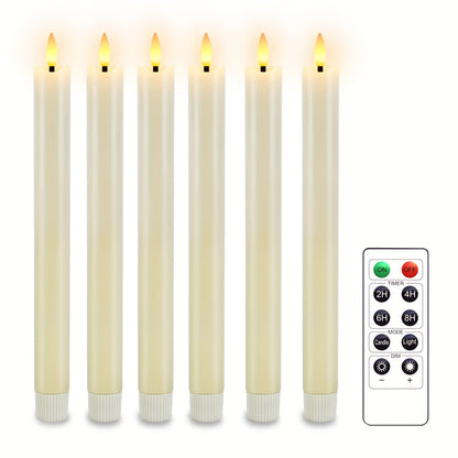 Flameless Kegelkaarsen met Afstandsbediening – Ivoor Wit LED Decoratieve Kaarsen voor Binnen en Buiten 0
