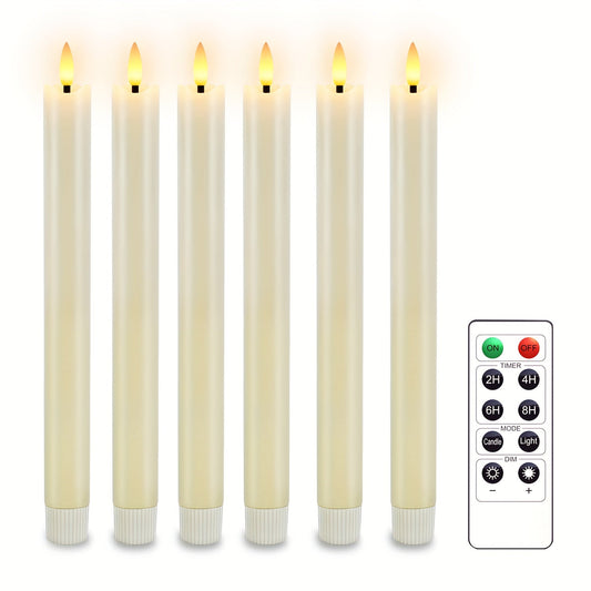 Flameless Kegelkaarsen met Afstandsbediening – Ivoor Wit LED Decoratieve Kaarsen voor Binnen en Buiten 0