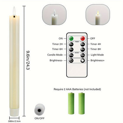 Flameless Kegelkaarsen met Afstandsbediening – Ivoor Wit LED Decoratieve Kaarsen voor Binnen en Buiten 5