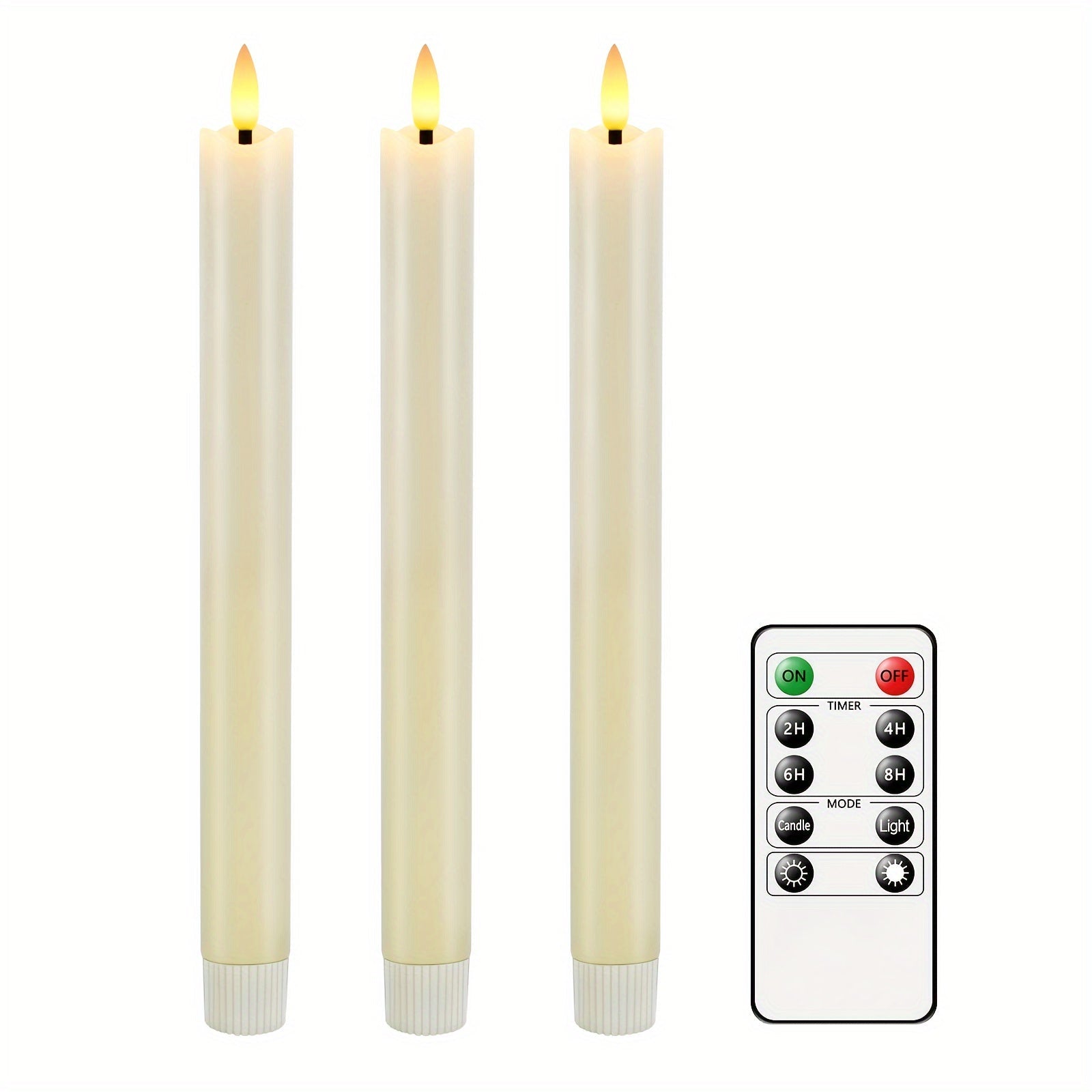 Flameless Kegelkaarsen met Afstandsbediening – Ivoor Wit LED Decoratieve Kaarsen voor Binnen en Buiten 7