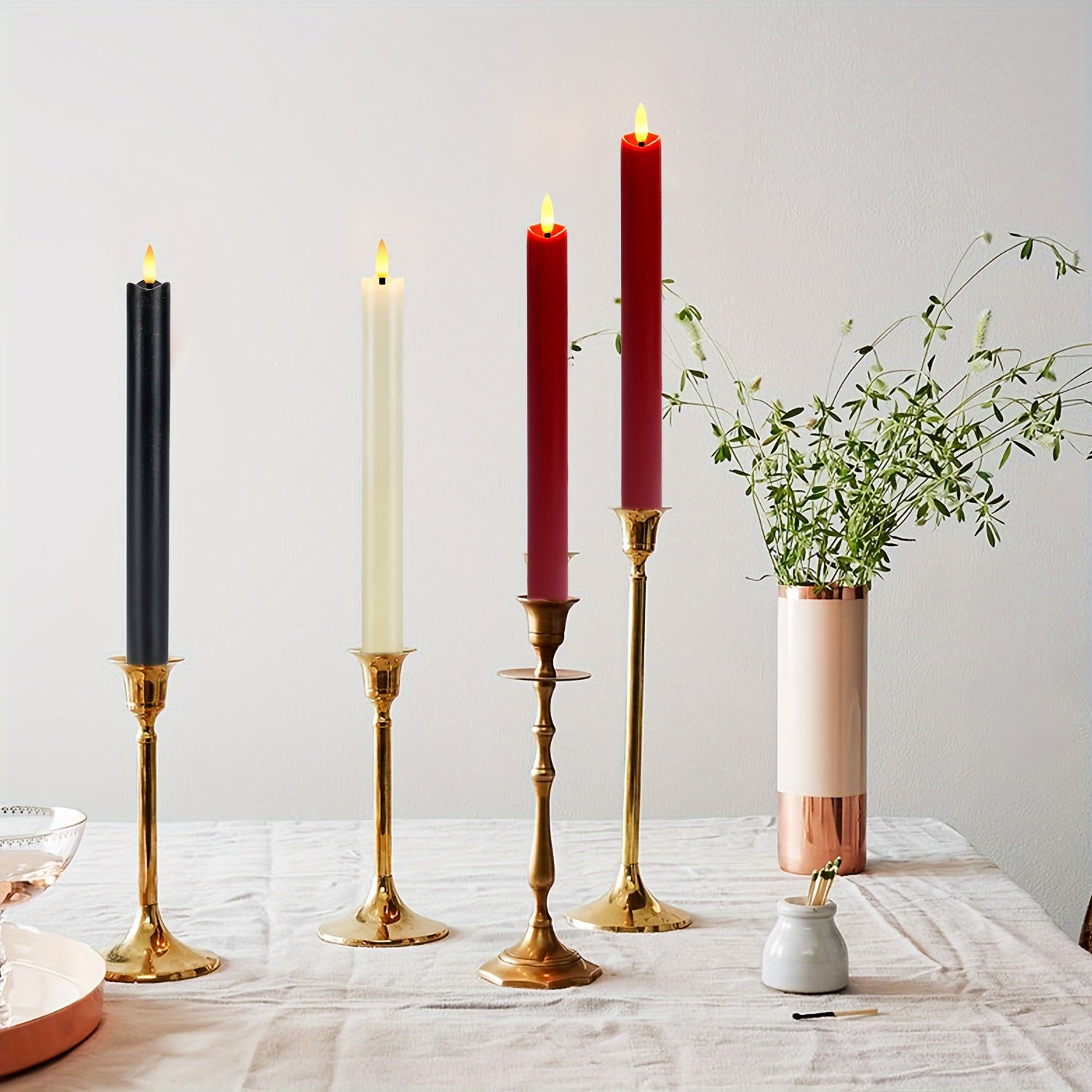 Flameless Kegelkaarsen met Afstandsbediening – Ivoor Wit LED Decoratieve Kaarsen voor Binnen en Buiten 8