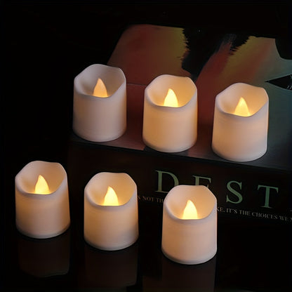 Flameless LED Theelichtjes op Batterijen - Veilig en Romantisch voor Bruiloften, 24/50/100 Stuks 1
