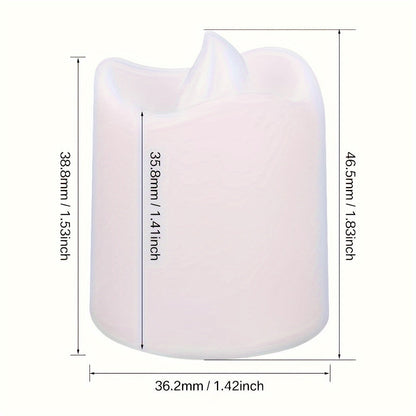 Flameless LED Theelichtjes op Batterijen - Veilig en Romantisch voor Bruiloften, 24/50/100 Stuks 4