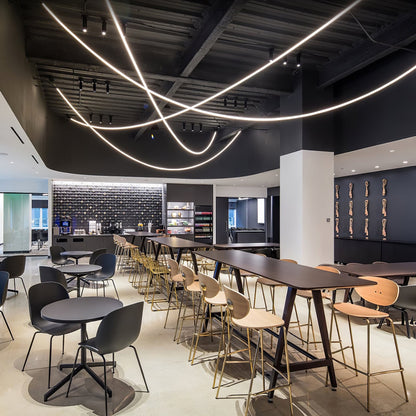 Flexibele Dimbare Hanglamp Zwart voor Eettafel – LED Woonkamer Lamp met Aangepaste Lengte 6