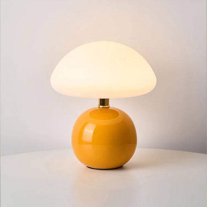 Tafellamp in Paddenstoelvorm met Bauhaus Design LED Oranje