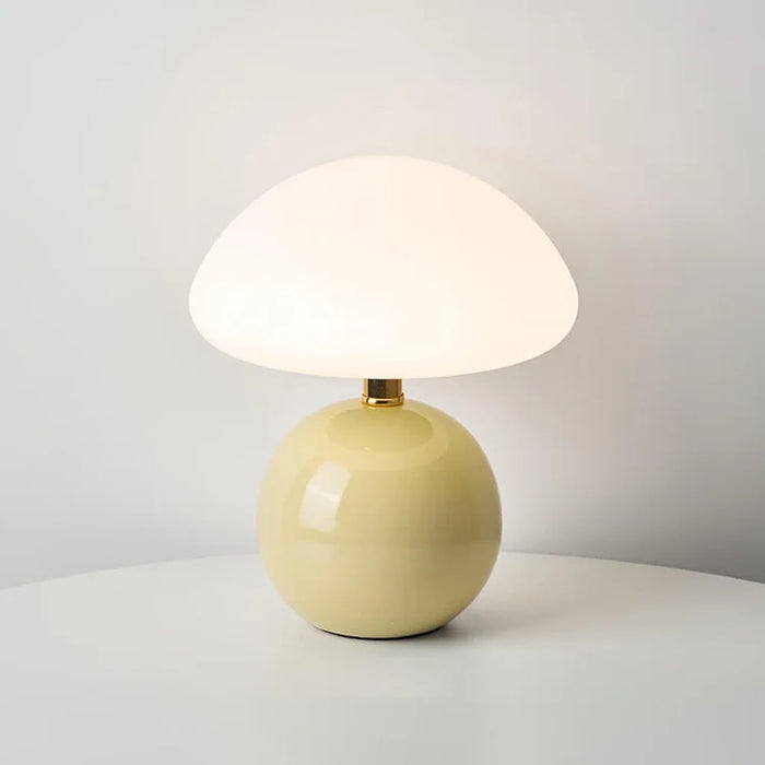 Tafellamp in Paddenstoelvorm met Bauhaus Design LED Beige