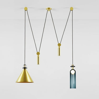 Industriele Eettafel Hanglamp met Geometrisch Design I: 60cm x H 120cm