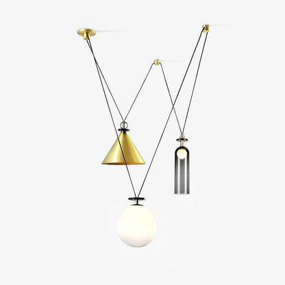 Industriele Eettafel Hanglamp met Geometrisch Design