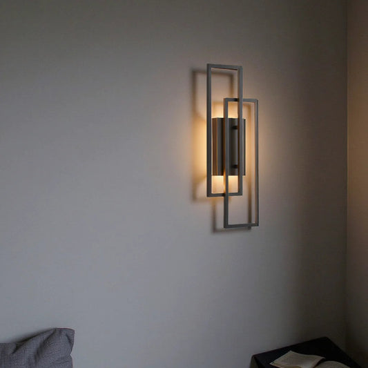 Geometrische LED Wandlamp met Afstandsbediening voor Binnengebruik – Dimbare Muurlamp 0