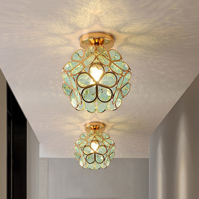 Glazen Plafondlamp Bloemenontwerp Hal