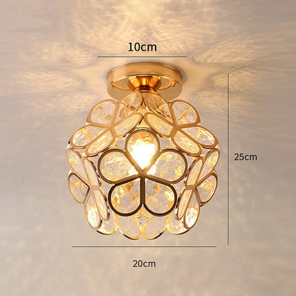 Glazen Plafondlamp Bloemenontwerp – Elegante Plafonniere voor Hal met E27 Fitting 5