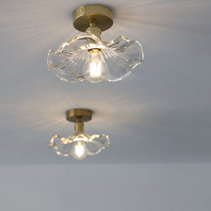 Glazen Plafondlamp Hibiscusvorm – Moderne Plafonniere voor Slaapkamer en Woonkamer Verlichting 7