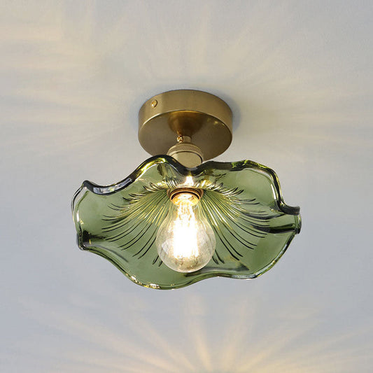 Glazen Plafondlamp Hibiscusvorm – Moderne Plafonniere voor Slaapkamer en Woonkamer Verlichting 8