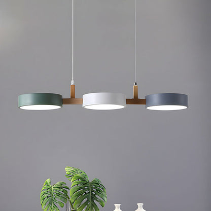 Hanglamp Eettafel met Cilindervorm en Houten Accenten voor Woonkamer 0