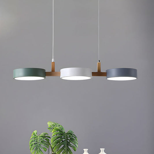 Hanglamp Eettafel met Cilindervorm en Houten Accenten voor Woonkamer 0