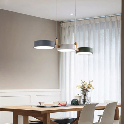 Hanglamp Eettafel met Cilindervorm en Houten Accenten voor Woonkamer 4