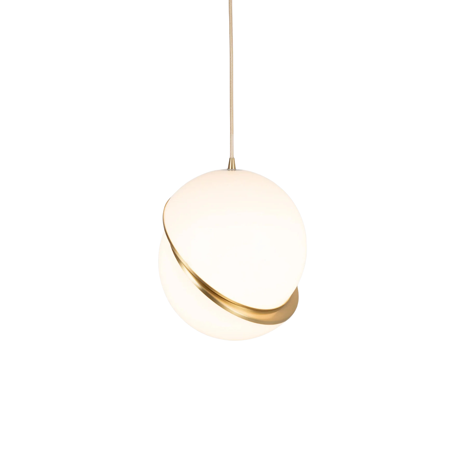 Bol Hanglamp met Gouden Accenten – Moderne Woonkamer Lamp Ø40cm