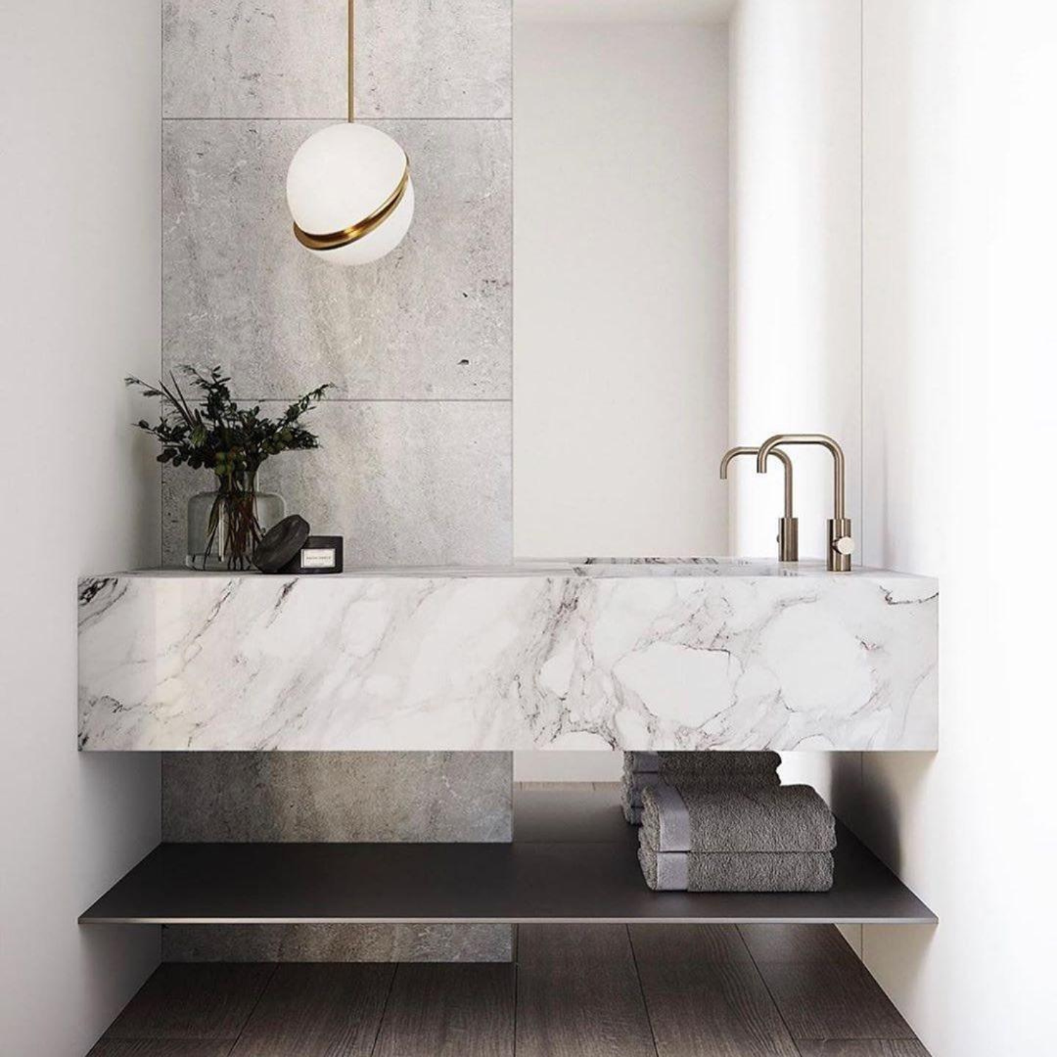 Bol Hanglamp met Gouden Accenten – Moderne Woonkamer Lamp