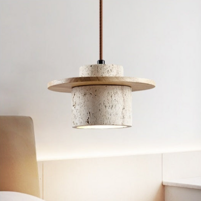 Hanglamp Travertin met LED Verlichting – Retro Eetkamer Lamp voor Woonkamer en Slaapkamer 1