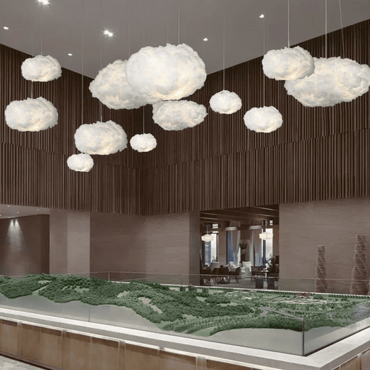 Hanglamp Wolkenvorm van Katoen – Zacht Licht voor Slaapkamer en Kinderen 0