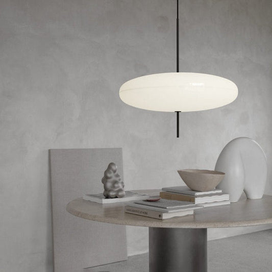 Ovale Hanglamp Wit