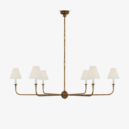 Hanglamp met Elegante Kaarsen en Taps Toelopende Lampenkappen voor Woonkamer en Eetkamer 0