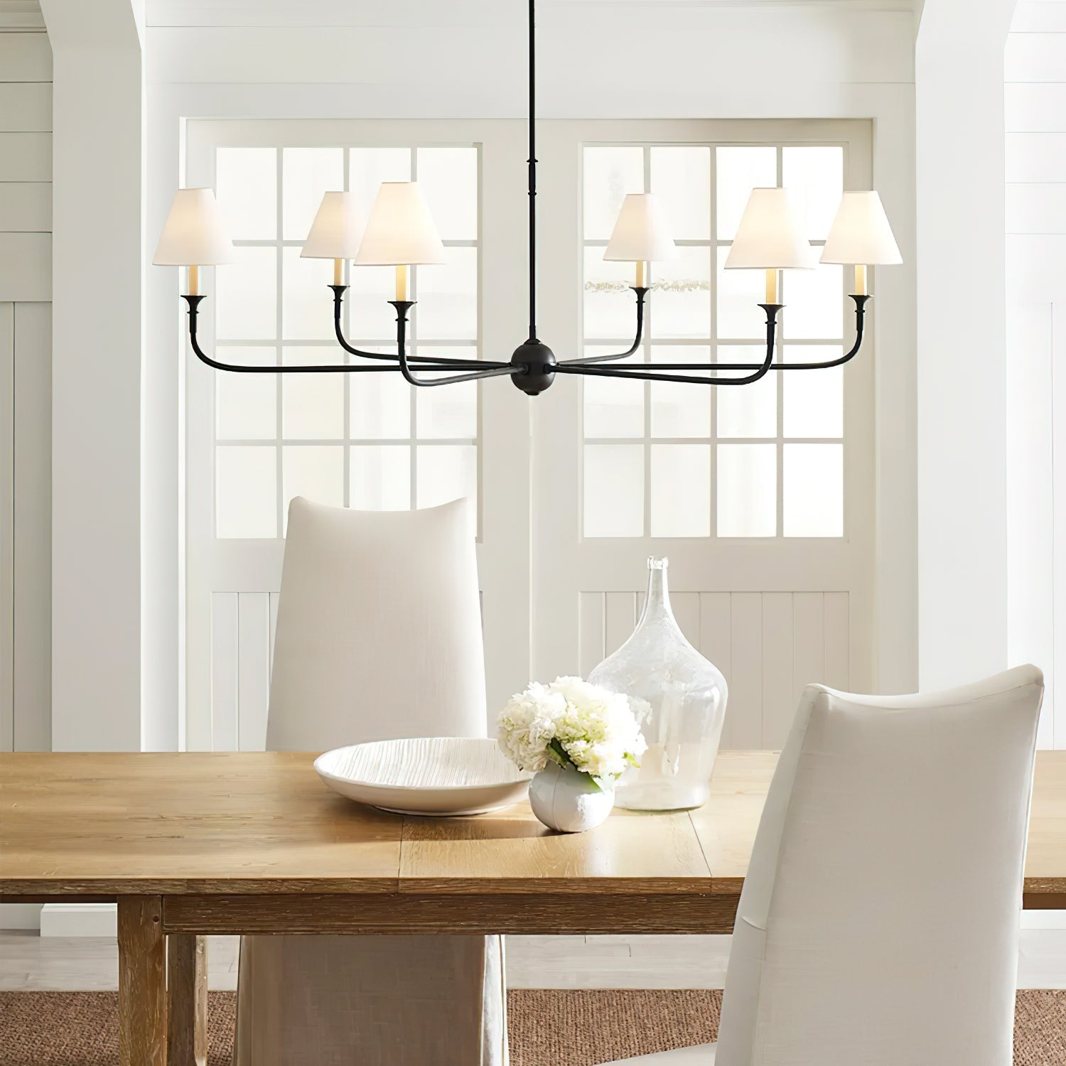 Hanglamp met Elegante Kaarsen en Taps Toelopende Lampenkappen voor Woonkamer en Eetkamer 2