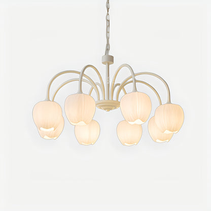 Hanglamp met Tulpenvormige Glazen Schalen en Vintage Metalen Frame voor Eettafel en Woonkamer 11