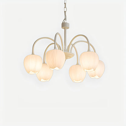 Hanglamp met Tulpenvormige Glazen Schalen en Vintage Metalen Frame voor Eettafel en Woonkamer 12
