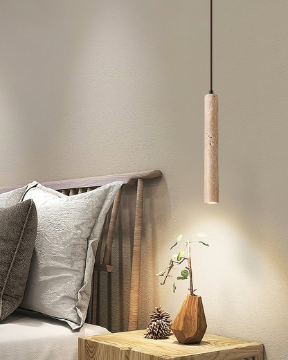 Hanglamp van Travertijn voor Eettafel en Woonkamer – Tijdloos Japandi Design 2