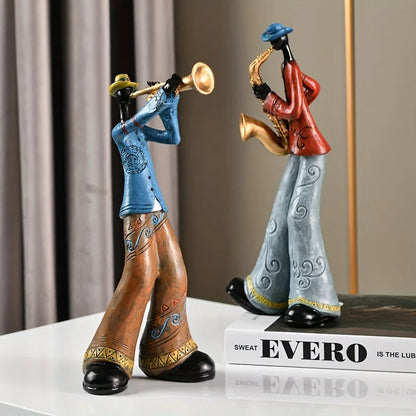Hars Beeldje van Jazz Band met Vintage Charme en Gedetailleerd Ontwerp 3
