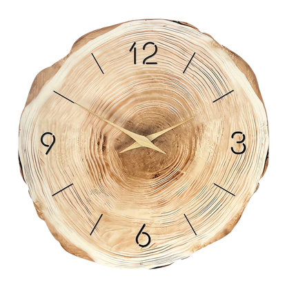 Houten Wandklok met Stille Mechanisme en Realistische Textuur