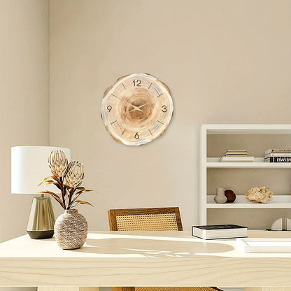 Houten Wandklok met Stille Mechanisme en Realistische Textuur 1