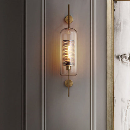 Industriële Geometrische Wandlamp van Glas en Metaal met LED Verlichting voor Binnengebruik 9
