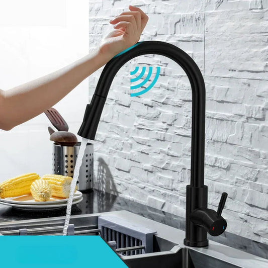 Intuïtieve Sensor Keukenmengkraan van Geborsteld Roestvrij Staal – Handsfree Mengkraan Keuken 0