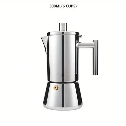 Italiaanse Moka Pot van Roestvrij Staal met Hittebestendig Ontwerp en Vaatwasmachinebestendig 4