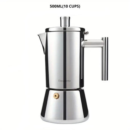Italiaanse Moka Pot van Roestvrij Staal met Hittebestendig Ontwerp en Vaatwasmachinebestendig 5