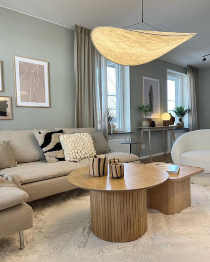 Japandi Stijl Wit Zwarte Hanglamp Kroonluchter