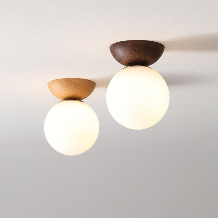Kleine Bolvormige Plafondlamp Japanse Stijl met Aanpasbare LED