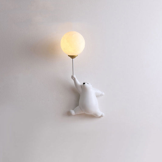 Kindermuurdecoratie met Beer Globe en Zachte LED Verlichting voor een Gezellige Sfeer 0