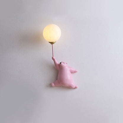 Kindermuurdecoratie met Beer Globe en Zachte LED Verlichting voor een Gezellige Sfeer 3