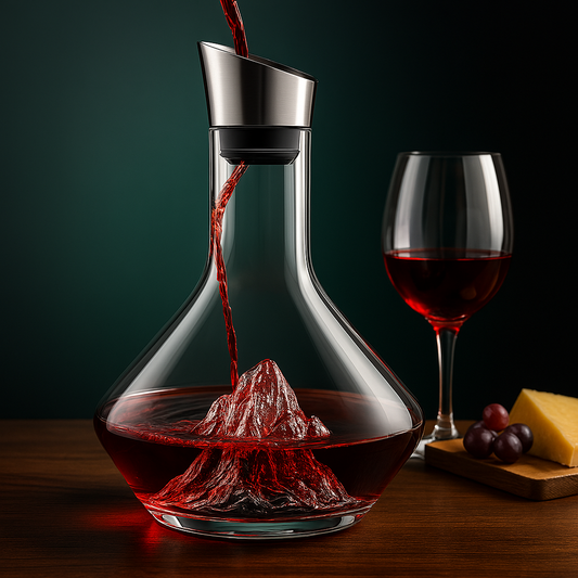 Kristallen Wijnkaraf met IJsbergontwerp en 1500 ml Capaciteit 0