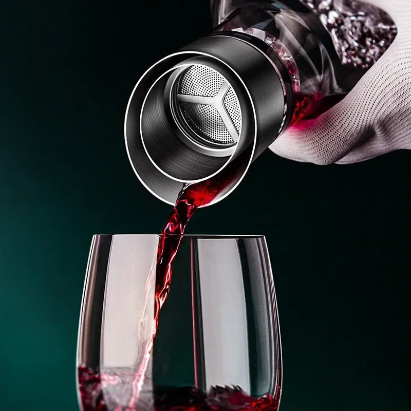 Wijnkaraf Glas met IJsberg Design en 1,5L Inhoud