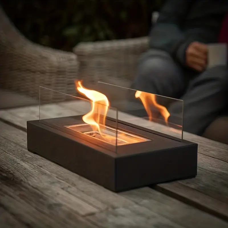 Buitenhaard met Glaspanelen voor Tuin en Terras op Bio-ethanol