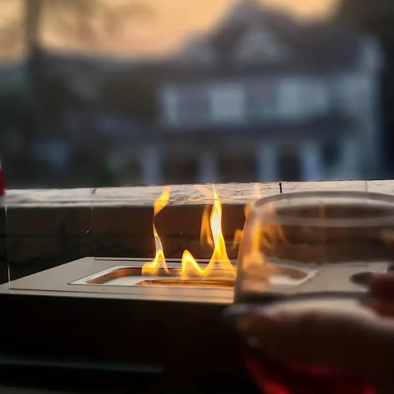 Buitenhaard met Glaspanelen voor Tuin en Terras op Bio-ethanol
