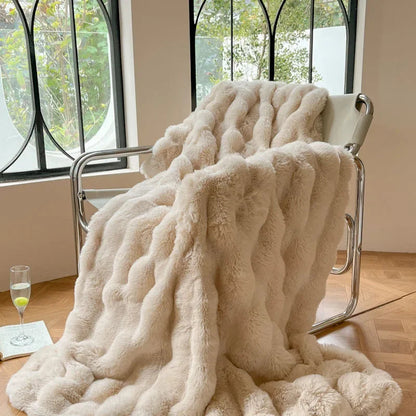 Luxe Faux Fur Winterdeken - Dubbelzijdige Deken voor Warmte en Comfort, Geschikt voor Bed en Bank 7