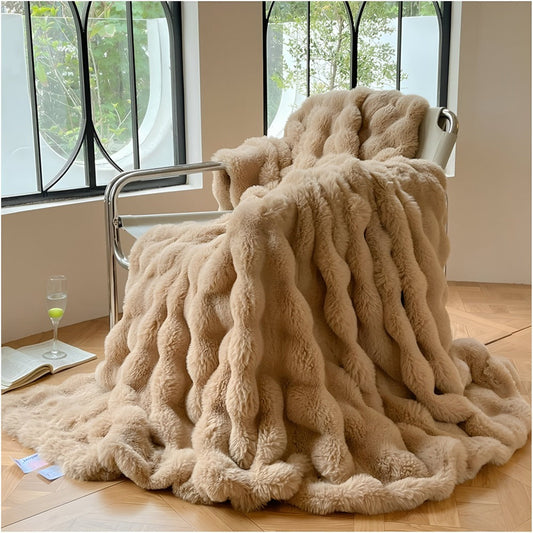 Luxe Fleece Deken 100x160cm – Fluffy Fleece Deken voor Comfort en Warmte Binnen en Buiten 0